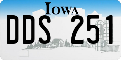IA license plate DDS251