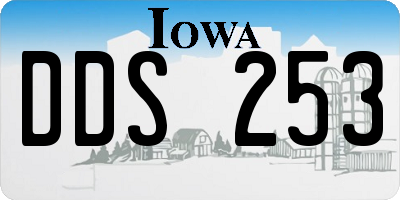 IA license plate DDS253