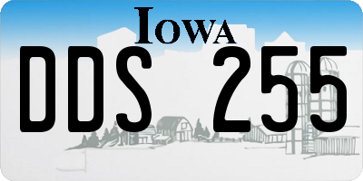 IA license plate DDS255