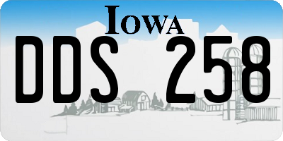 IA license plate DDS258