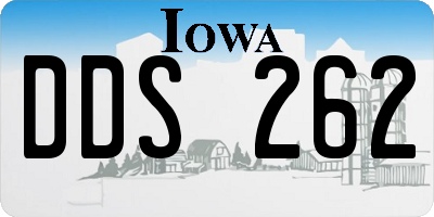 IA license plate DDS262
