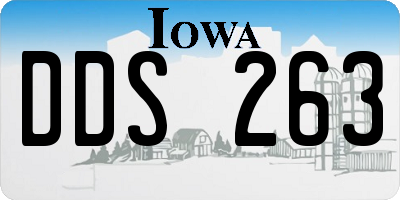 IA license plate DDS263