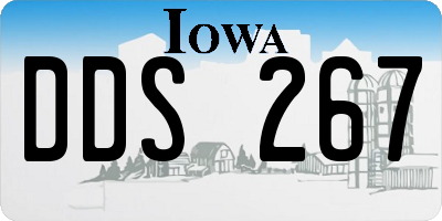 IA license plate DDS267