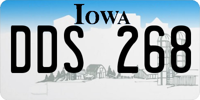 IA license plate DDS268