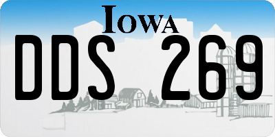 IA license plate DDS269