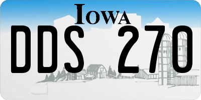 IA license plate DDS270