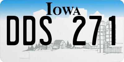 IA license plate DDS271