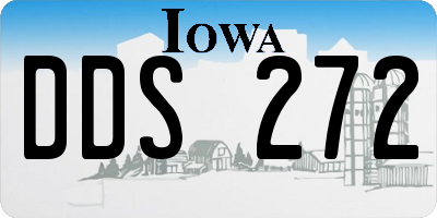 IA license plate DDS272