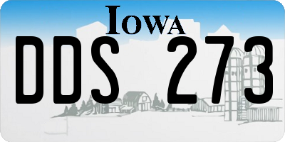 IA license plate DDS273