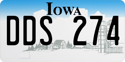 IA license plate DDS274