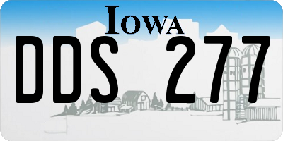 IA license plate DDS277