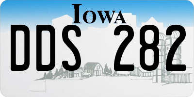 IA license plate DDS282