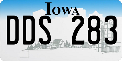 IA license plate DDS283