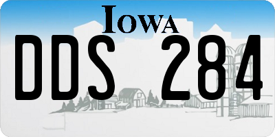 IA license plate DDS284