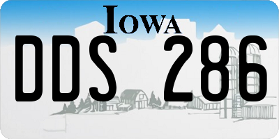 IA license plate DDS286