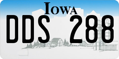 IA license plate DDS288