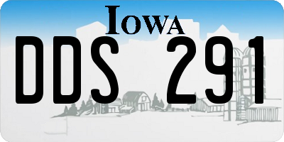 IA license plate DDS291