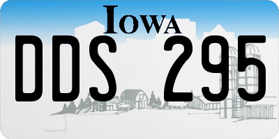 IA license plate DDS295