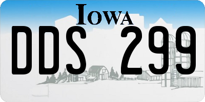 IA license plate DDS299