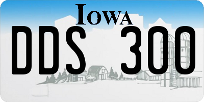 IA license plate DDS300