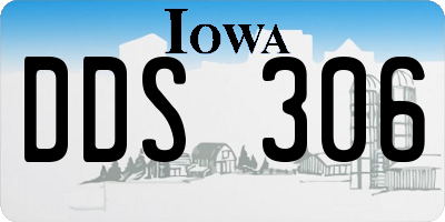 IA license plate DDS306