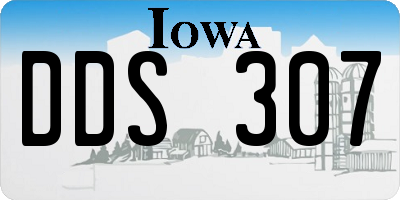 IA license plate DDS307