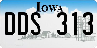 IA license plate DDS313