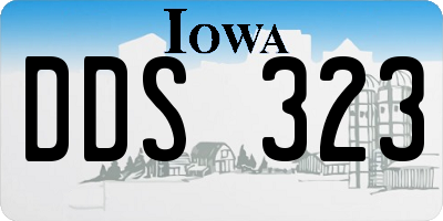 IA license plate DDS323