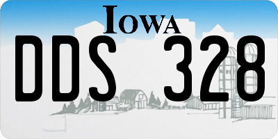 IA license plate DDS328