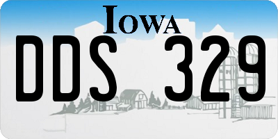 IA license plate DDS329