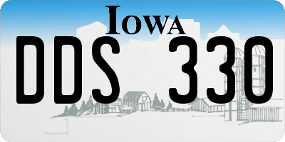 IA license plate DDS330