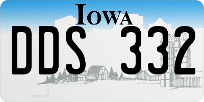 IA license plate DDS332