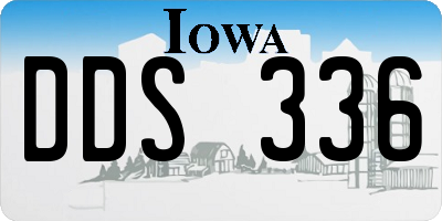 IA license plate DDS336