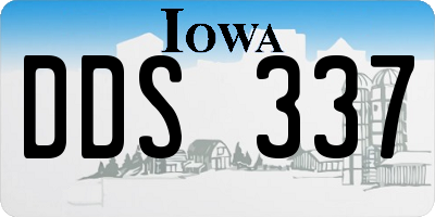 IA license plate DDS337