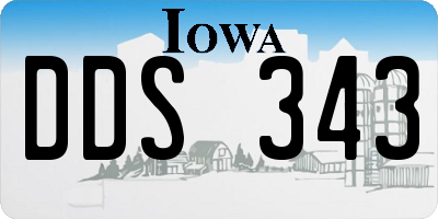 IA license plate DDS343