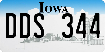 IA license plate DDS344