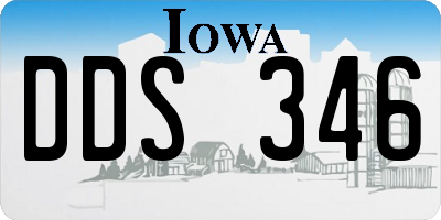 IA license plate DDS346