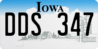 IA license plate DDS347