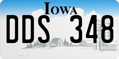 IA license plate DDS348