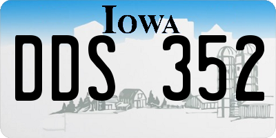 IA license plate DDS352