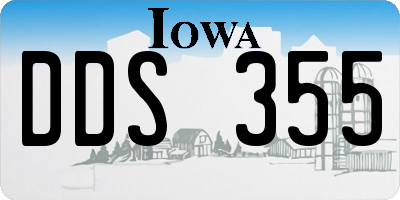 IA license plate DDS355