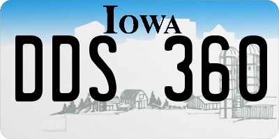 IA license plate DDS360