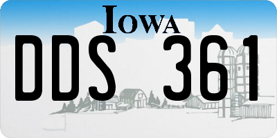 IA license plate DDS361