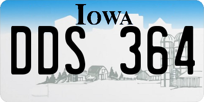 IA license plate DDS364