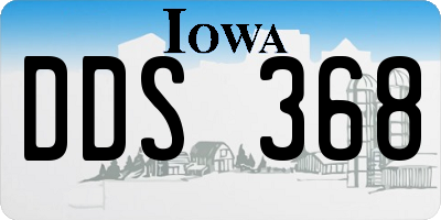 IA license plate DDS368