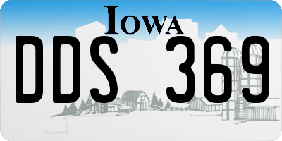 IA license plate DDS369