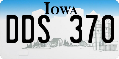 IA license plate DDS370