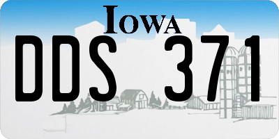 IA license plate DDS371