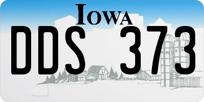 IA license plate DDS373