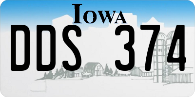 IA license plate DDS374